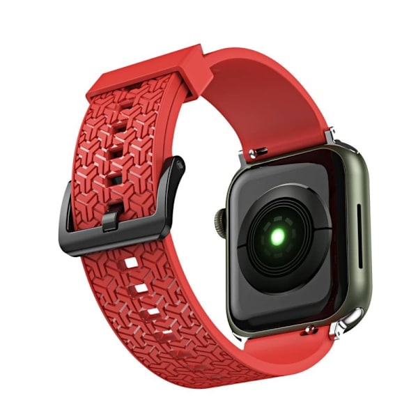 Klokkebånd Y-bånd for Apple Watch 7 / 6 / 5 / 4 / 3 / 2 / SE (41 / 40 / 38 mm) klokkearmbånd rødt