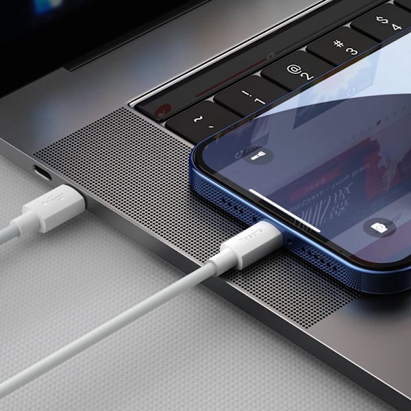 Baseus Simple Wisdom Lightning / USB-C kabel 20W 1,5 m 2 stk - hvit