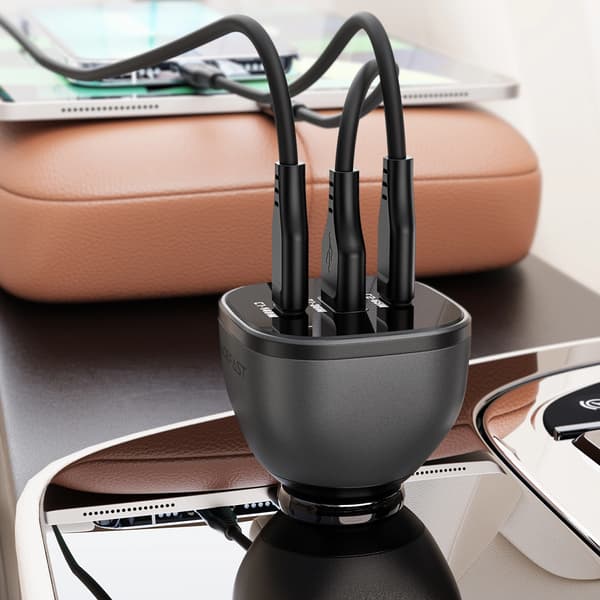 ACEFAST B14 BILOPLADER 165W 2X USB-C 1X USB-A - SORT