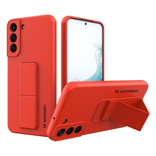 Wozinsky Kickstand Case silikondeksel med stativ for Samsung Galaxy S22+ rød