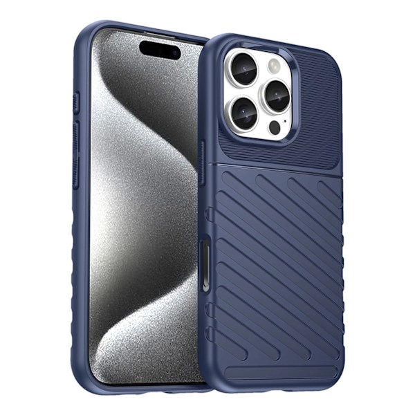 THUNDER CASE SILIKONE ETUI TIL IPHONE 16 PRO - BLÅ
