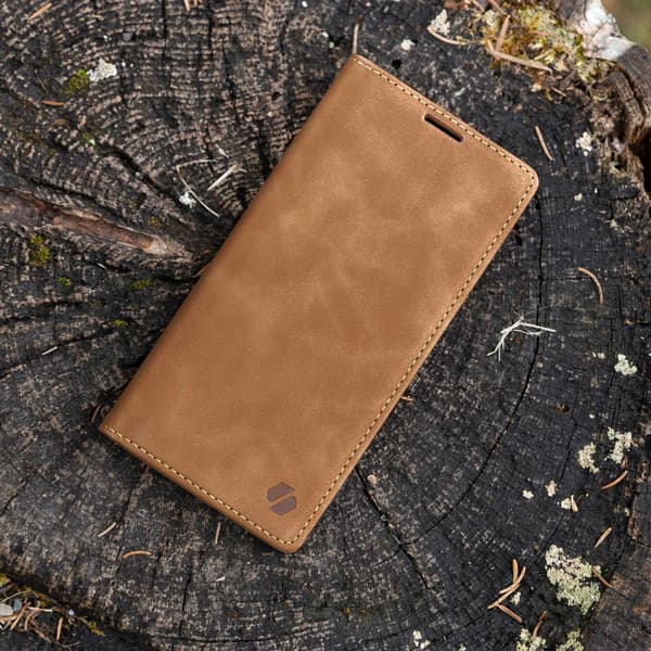 Spacecase Case Cover Till Iphone 13 Pro Max Sc Plånbok Ljusbrun