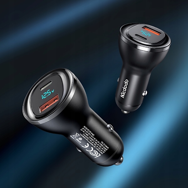 MCDODO KRAFTFULL SNABB BILLADDARE MÄTARE 2X USB USB-C 95W LED