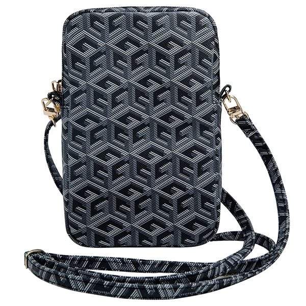Guess Zip GCube Bottom Stripe telefonveske - svart