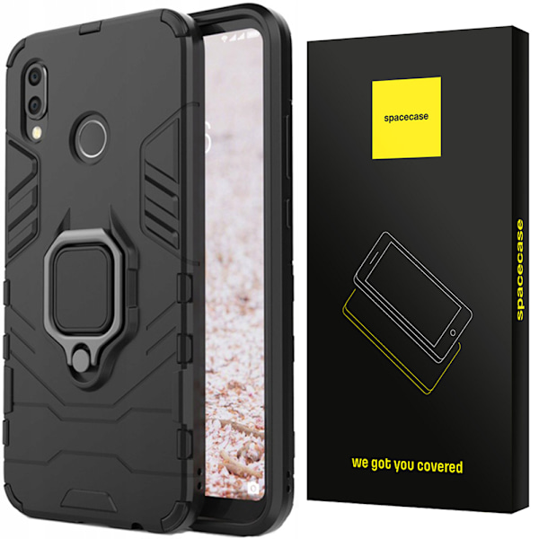 Spacecase Case Cover Till Huawei P20 Lite X-Ring Svart