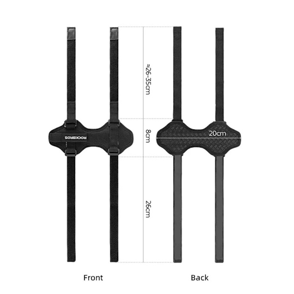 Rockbros 50210064001 Sykkelstropp med borrelås for Bluetooth-høyttaler eller vannflaske - Svart