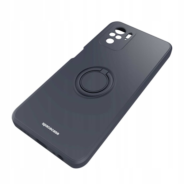 Spacecase Silikon Case Ring För Xiaomi Redmi Note 10 10S Svart