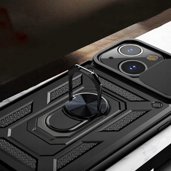Spacecase Case Fall För Iphone 13 Sc Camring Svart
