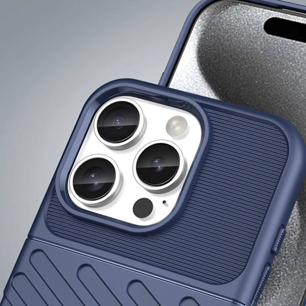 THUNDER CASE SILIKONE ETUI TIL IPHONE 16 PRO - BLÅ