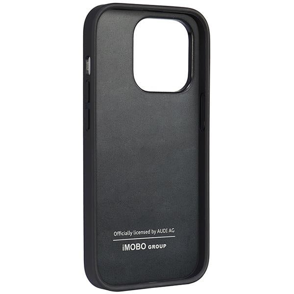 Audi syntetisk skinnveske til iPhone 14 Pro - svart AU-TPUPCIP14P-TT/D1-BK