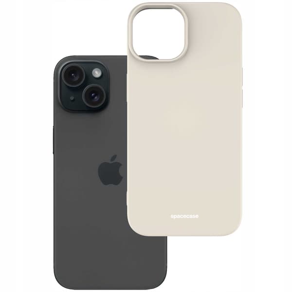 Spacecase Silikonfodral För Iphone 15 Bone Phone Skydd