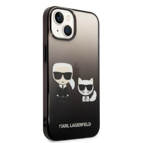 KARL LAGERFELD GRADIENT IKONIK KARL&CHOUPETTE ETUI TIL IPHONE 14 PLUS - SORT