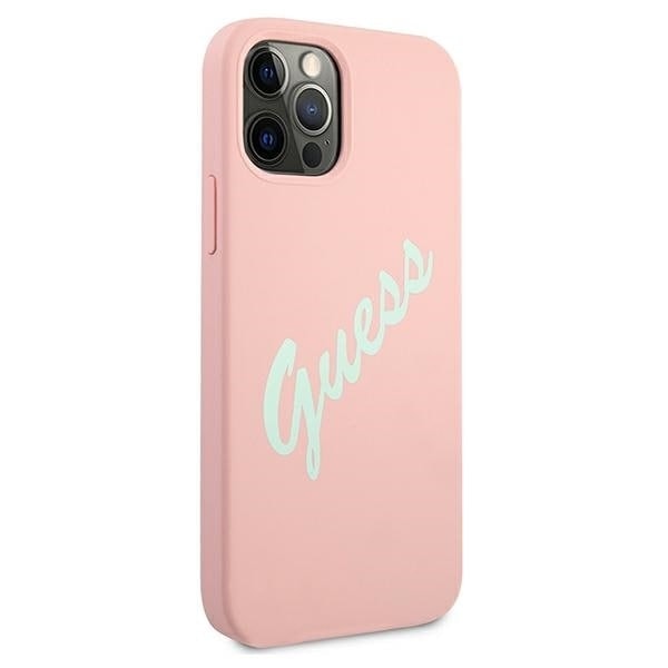 Guess GUHCP12MLSVSPG iPhone 12/12 Pro 6.1 rosa/grønn rosa hardt deksel Silikon Vintage