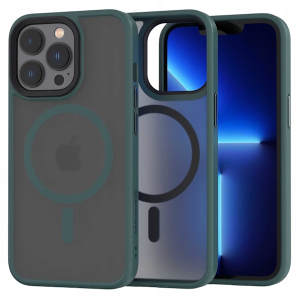 Spacecase Hybrid Case För Iphone 13 Pro För Magsafe Mörkgrön