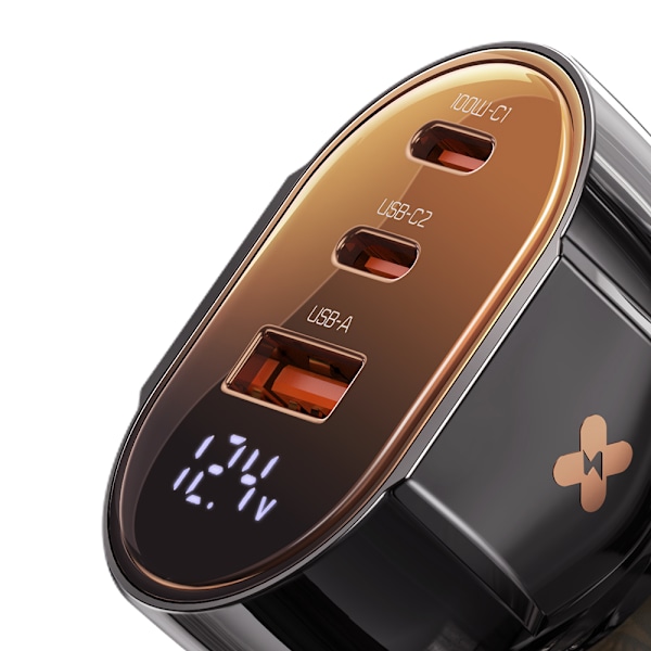 BILLADDARE, MCDODO, USB/USB-C, PD 100W LCD, BRUN