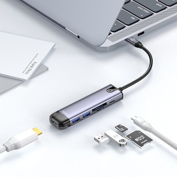 Laptop HUB Mcdodo 6in1 USB-C RJ-45 VGA HDMI 4K för Macbook HU-7740