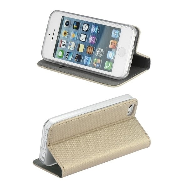 Smart Magnet bok iPhone 12 mini guld/guld fodral