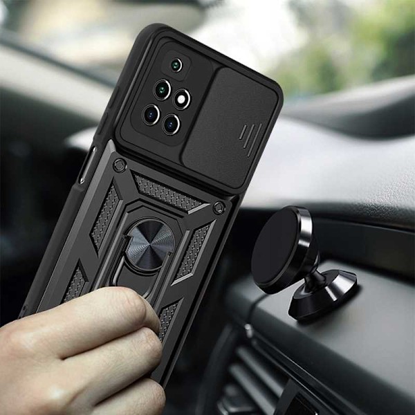 Spacecase Case Cover Till Xiaomi Redmi 10 Camring Svart