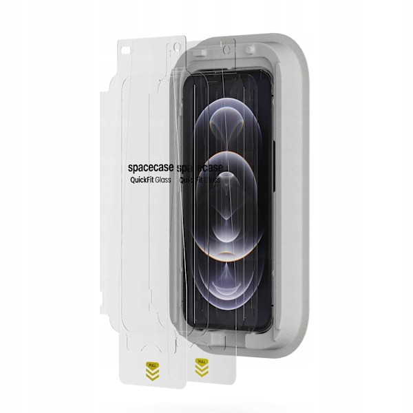 Spacecase Quickfit Härdat Glas För Iphone 12 12 Pro Skyddsfolie