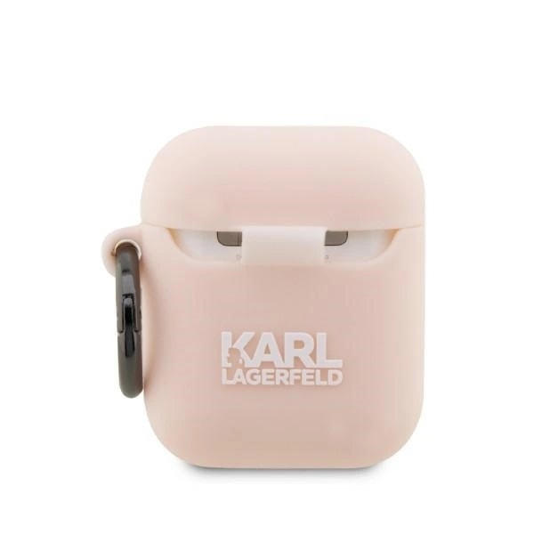 KARL LAGERFELD SILIKONE CHOUPETTE HEAD 3D ETUI TIL AIRPODS 1/2 - PINK