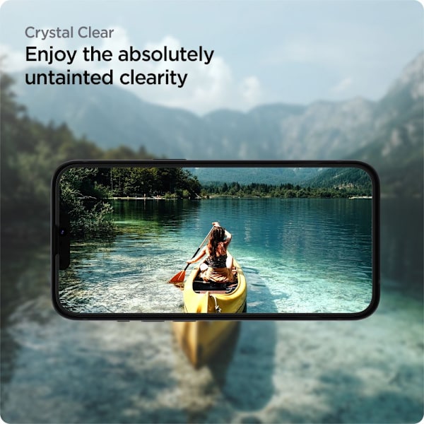 HÆRDET GLAS SPIGEN ALM GLASS FC 2-PACK IPHONE 13 / 13 PRO / 14 SORT