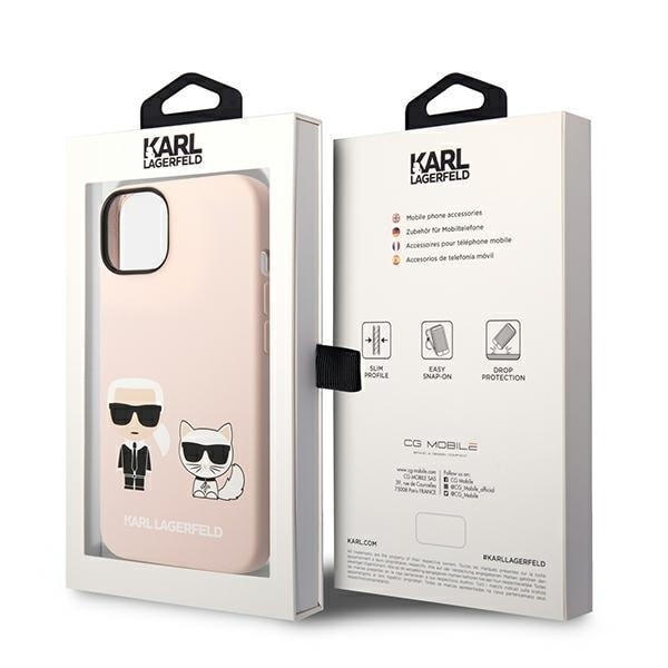 KARL LAGERFELD SILIKONE KARL&CHOUPETTE MAGSAFE ETUI TIL IPHONE 14 PLUS - LYS PINK