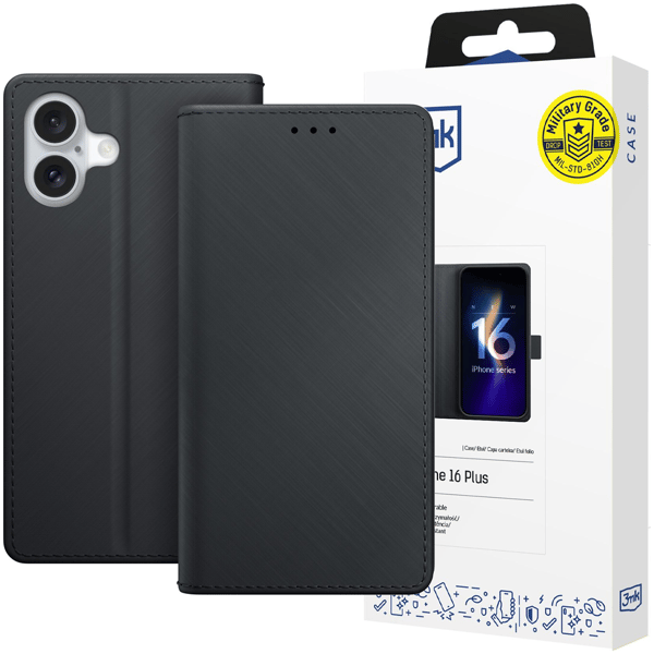 APPLE IPHONE 16 PLUS - 3MK WALLET CASE Sort