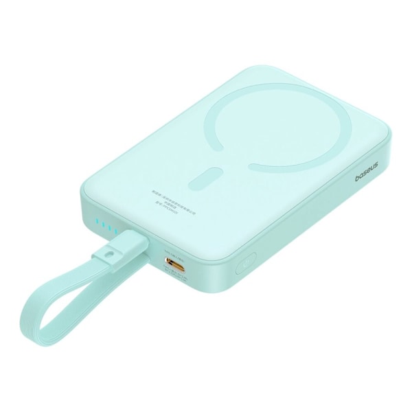 Baseus Magnetic Mini MagSafe 10000mAh 20W strømforsyning med innebygd Lightning-kabel - blå + Baseus Simple Series USB-C - USB-C 60W 0