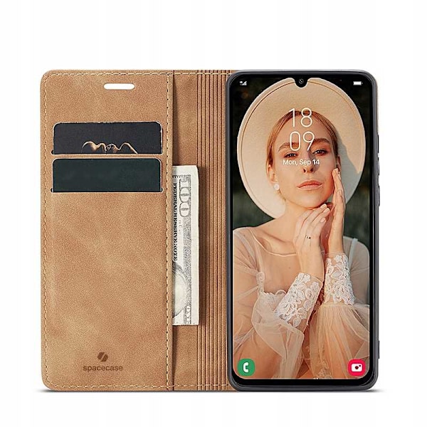 Spacecase Fodral Plånbok Galaxy A55 5G Ljusbrun För Samsung