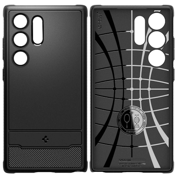 SPIGEN RUGGED ARMOUR ETUI TIL SAMSUNG GALAXY S24 ULTRA - MAT SORT