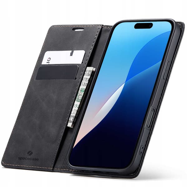 Spacecase Pålbocksväska För Iphone 16 Pro Max Väska Svart