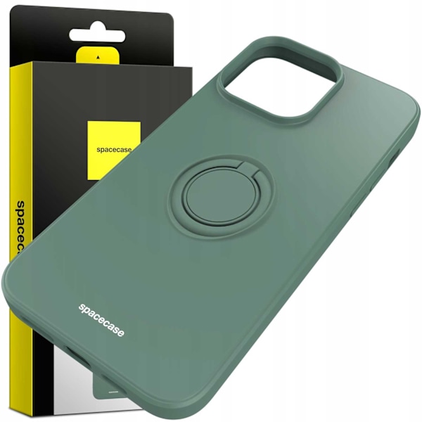 Spacecase Silikon Ringfodral För Iphone 14 Pro Max Mörkgrön