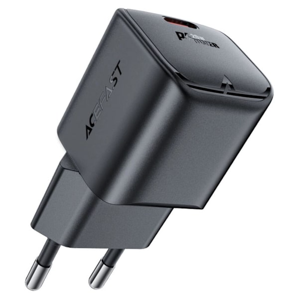 Acefast A73 Mini PD 20W GaN USB-C vegglader - svart