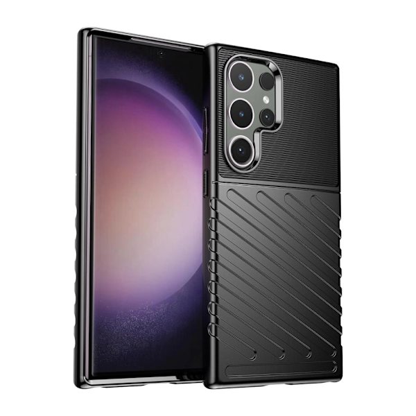THUNDER CASE PANSRET ETUI TIL SAMSUNG GALAXY S24 ULTRA - SORT