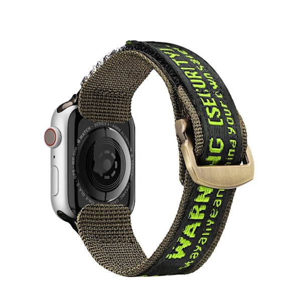 Dux Ducis-rem (utendørsversjon) Apple Watch Ultra Strap, SE, 8, 7, 6, 5, 4, 3, 2, 1 (49, 45, 44, 42 mm) Nylonarmbånd svart/grønn