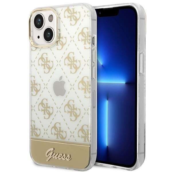 Gjett GUHCP14MHG4MHG iPhone 14 Plus 6.7 gull/gull hardt deksel 4G mønsterskript