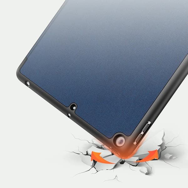 Dux Ducis Domo-deksel med klaff og smart søvn iPad 7/8/9 10,2" - blå