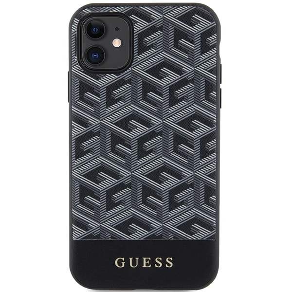Guess G Cube Stripes MagSafe GUHMN61HGCFSEK-deksel til iPhone 11 / Xr svart