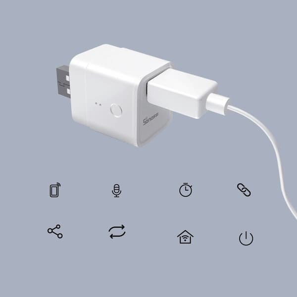 Smart Sonoff Micro strømforsyning USB 5V Wi-Fi hvit (M0802010006)