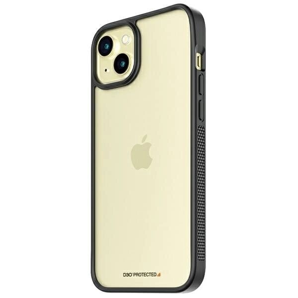 PanzerGlass ClearCase beskyttelsesdeksel for iPhone 15 Plus/14 Plus med militær karaktersertifisering - klar og svart