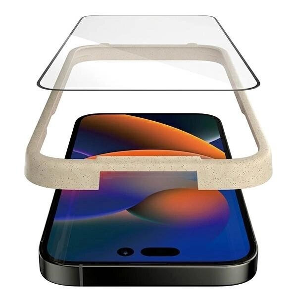 PanzerGlass Ultra-Wide Fit antibakterielt herdet glass med holder for iPhone 14 Pro Max