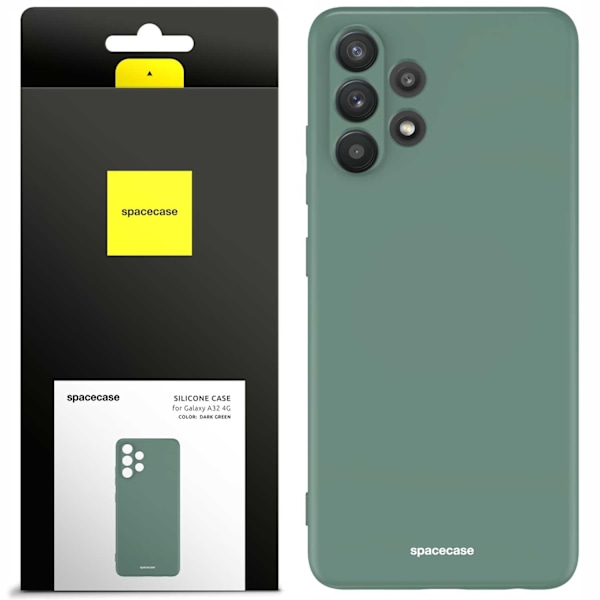 Spacecase Silikonfodral För Samsung Galaxy A32 4G Mörkgrön