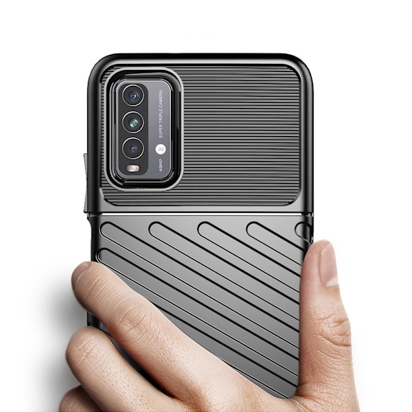 Thunder Case fleksibelt pansret beskyttelsesdeksel for Xiaomi Poco M3 / Xiaomi Redmi 9T svart