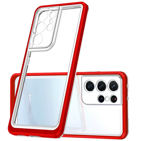 CLEAR CASE CASE TIL SAMSUNG GALAXY S23 ULTRA RED