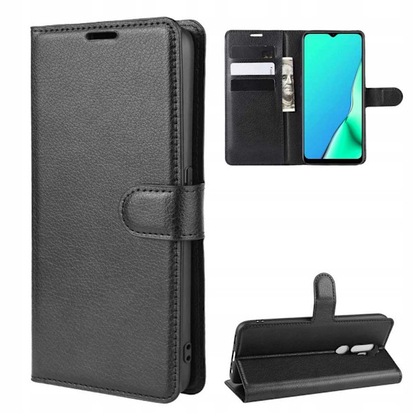 Litchi-Fodral För Oppo A9 2020 A5 2020 Svart