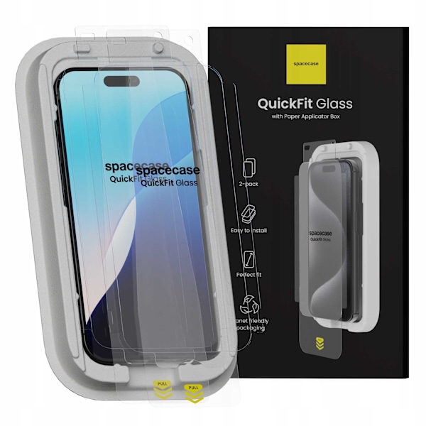 Spacecase Quickfit Härdat Glas För Iphone 16 Pro Max Skyddsskärm