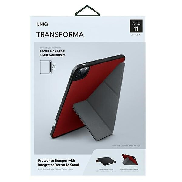 UNIQ-deksel Transforma iPad Pro 11 (2021) Antimikrobiell rød/korallrød