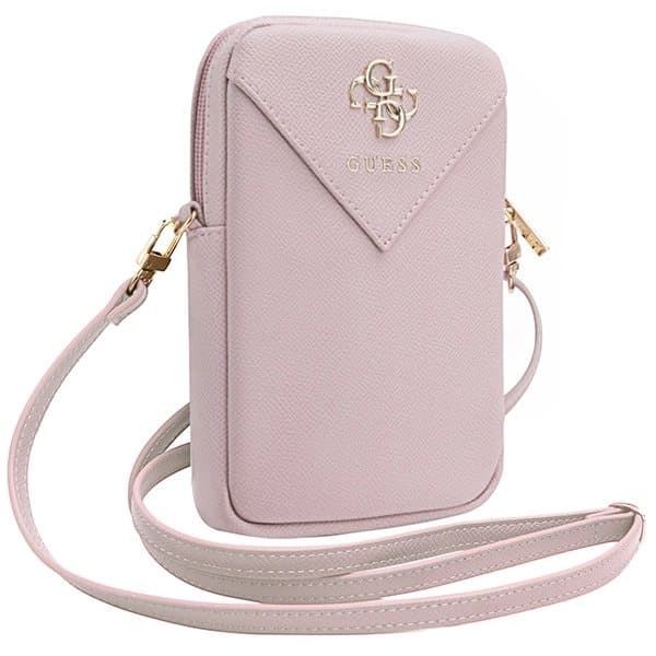 Guess Zip Triangle 4G-veske - rosa