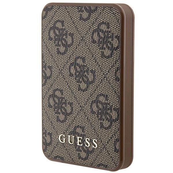 Guess Powerbank 15W GUPB5LP4GEGW 5000mAh brun/brun 4G-lærmetalllogo