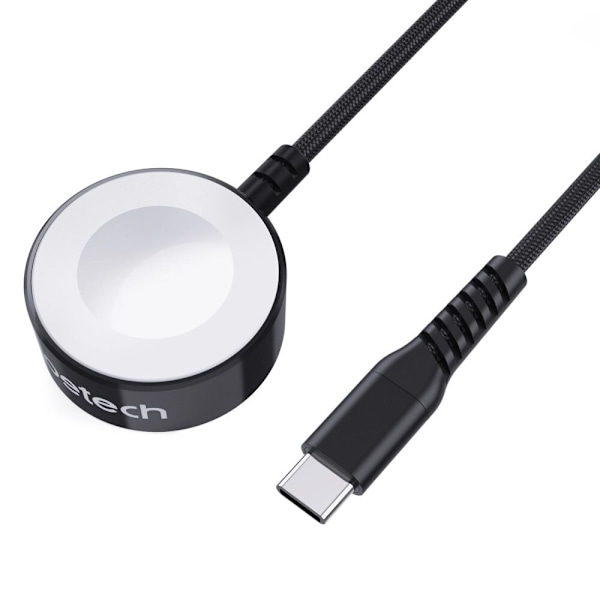 CHOETECH 5W TRÅDLØS OPLADER TIL APPLE WATCH + USB-C KABEL SORT